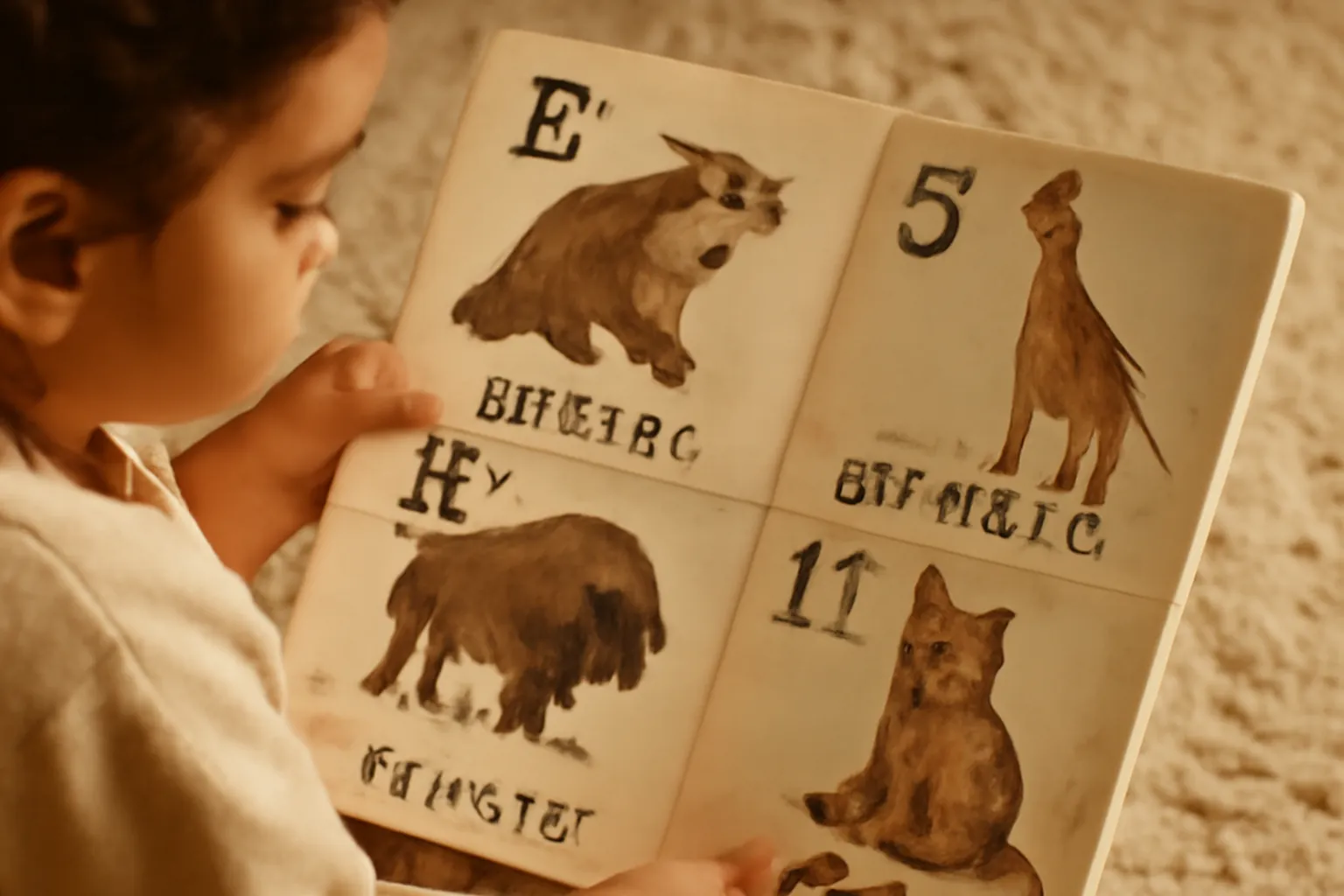 Bébé ecoutant sa maman lire un livre en russe