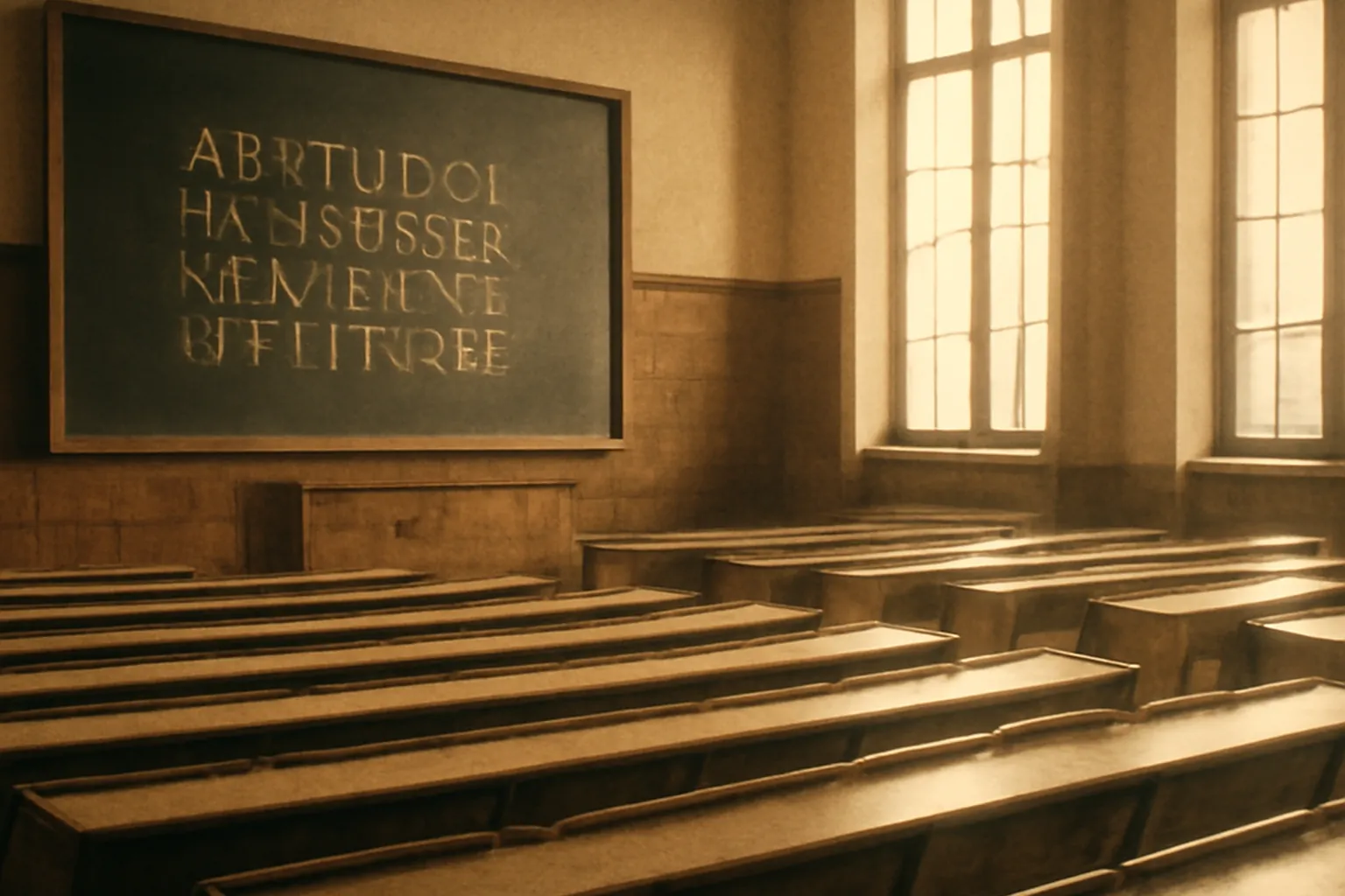 Salle de classe d'une universite francaise pendant un cours de russe pour adultes